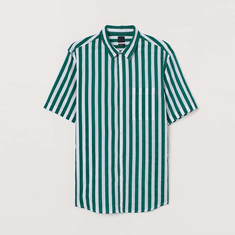 پیراهن آستین کوتاه مردانه اچ اند ام مدل 0501620035