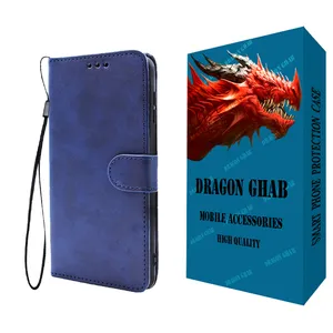 کیف کلاسوری دراگون قاب مدل چرمی مناسب برای گوشی موبایل سامسونگ Galaxy A52 به همراه بند