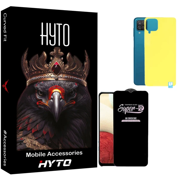 محافظ صفحه نمایش هیتو مدل SuperD Pro مناسب برای گوشی موبایل سامسونگ galaxy a12 به همراه محافظ پشت گوشی