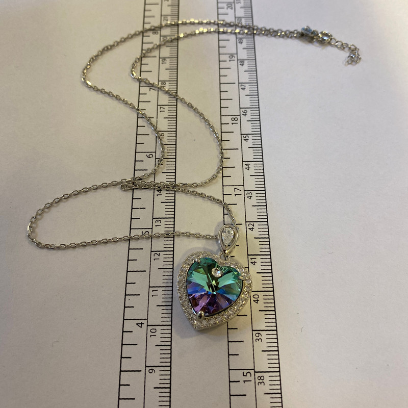 گردنبند نقره زنانه سواروسکی مدل قلب کد N3148