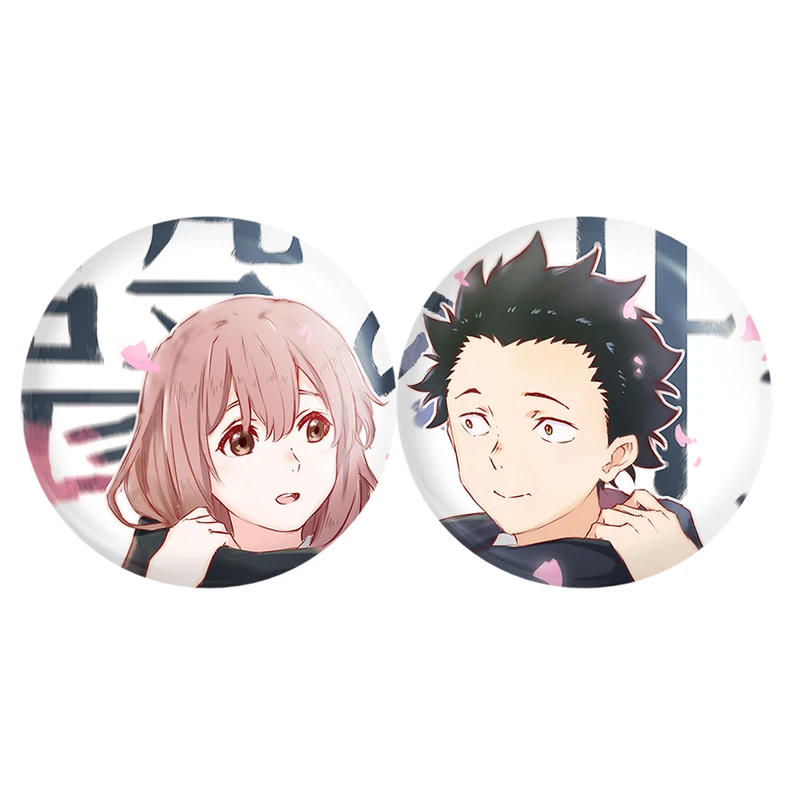 مگنت خندالو مدل انیمه صدای خاموش A Silent Voice کد A90 مجموعه 2 عددی