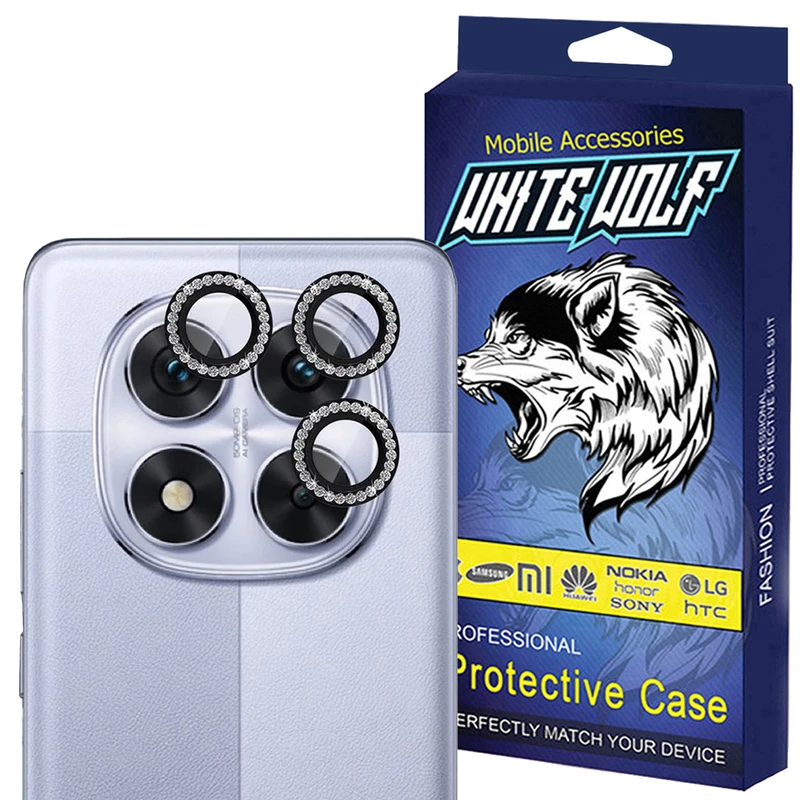 محافظ لنز دوربین شیشه ای وایت ولف مدل W-Shine Ring مناسب برای گوشی موبایل شیائومی Redmi Note 14 Pro 5G
