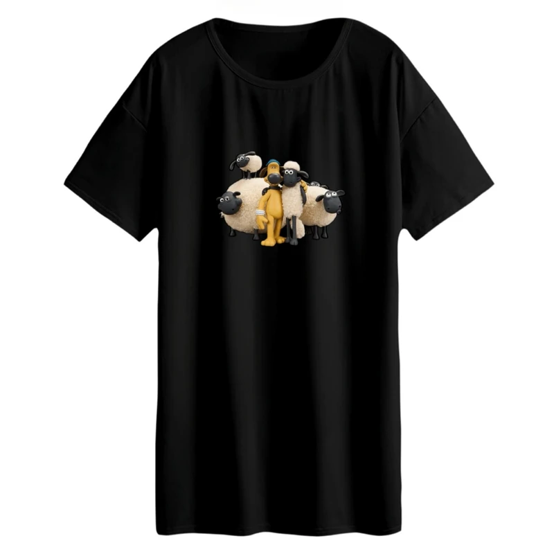 تی شرت لانگ زنانه مدل بره های ناقلا