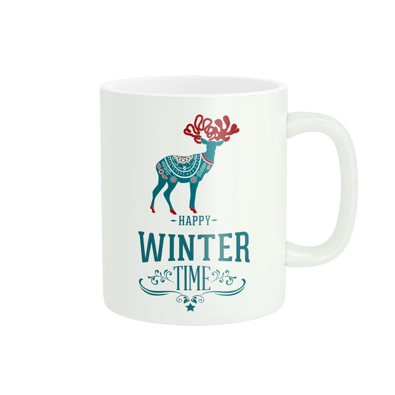 ماگ پادآفرین مدل زمستان Winter Time طرح گوزن کد PM820