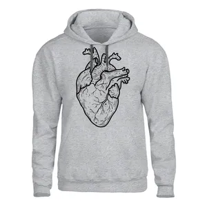 هودی مردانه مدل قلب کد Z08 رنگ طوسی