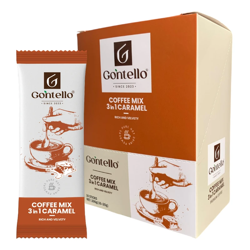کافی میکس 3 در 1 کاراملی گونتلو - 20 گرم بسته 10 عددی