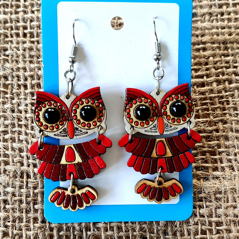 گوشواره دخترانه مدل جغد 08