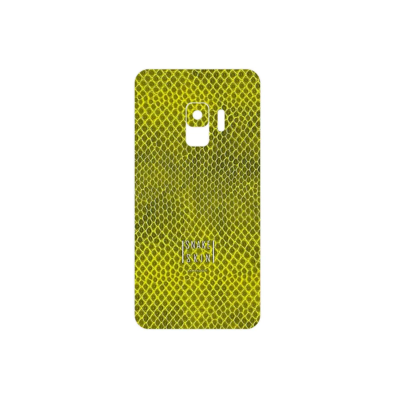 برچسب پوششی ماهوت مدل Yellow Snake Skin مناسب برای گوشی موبایل سامسونگ Galaxy S9