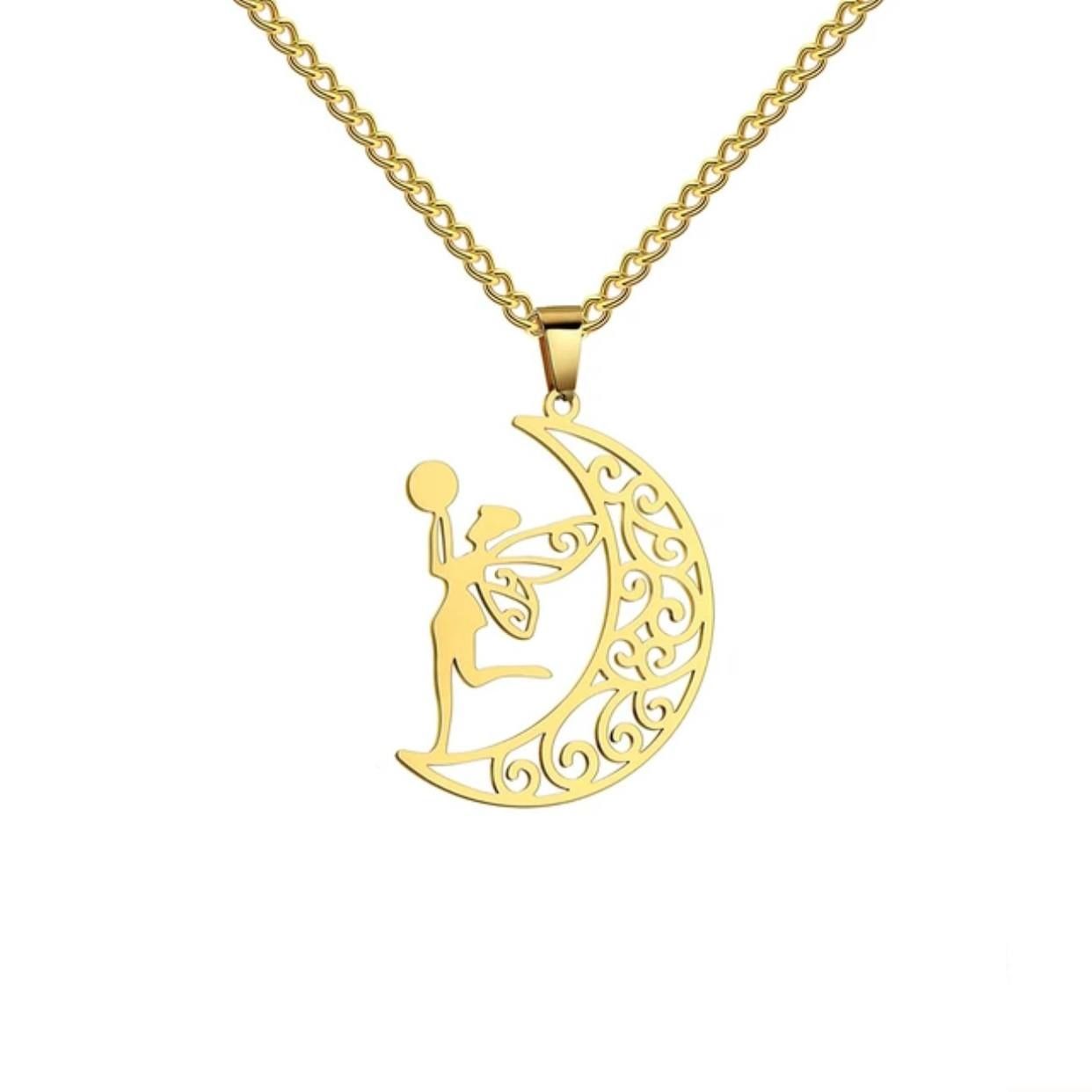 گردنبند طلا 18 عیار زنانه آرا مدل فرشته -  - 2