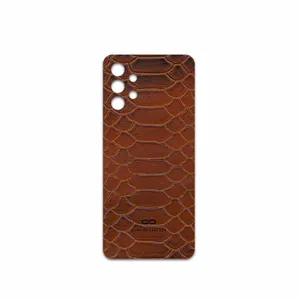 MAHOOT Brown-Snake-Leather Cover Sticker for Samsung Galaxy A32 4G