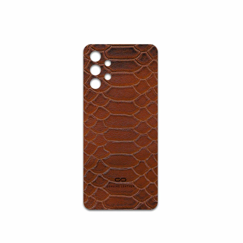 برچسب پوششی ماهوت مدل Brown-Snake-Leather مناسب برای گوشی موبایل سامسونگ Galaxy A32 4G