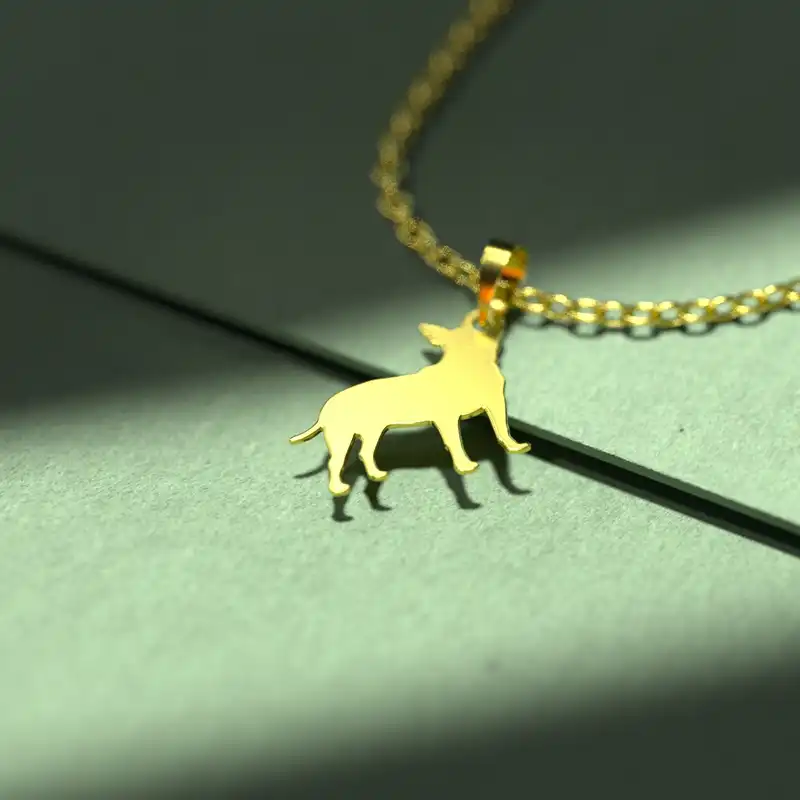 گردنبند طلا 18 عیار زنانه مدوپد مدل سگ کد J3-1-1030