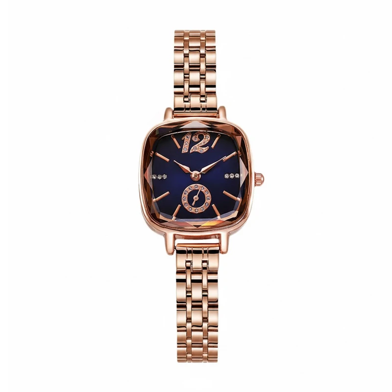 ساعت مچی عقربه‌ای کوارتز زنانه مدل مربع نگینی 132B