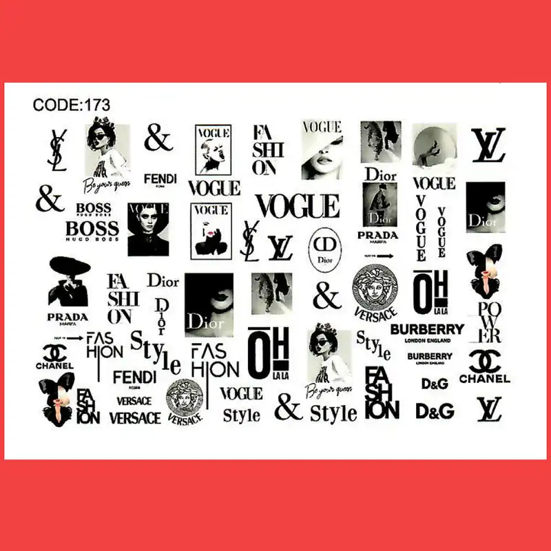 استیکر طراحی ناخن مدل C173