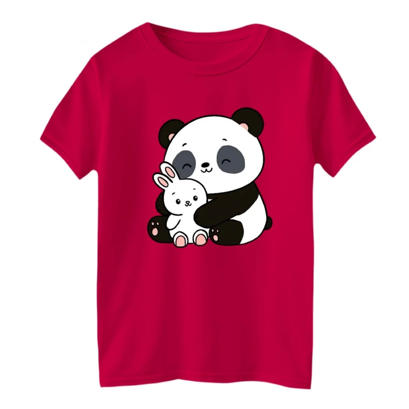 تی شرت آستین کوتاه بچگانه مدل پاندا و خرگوش