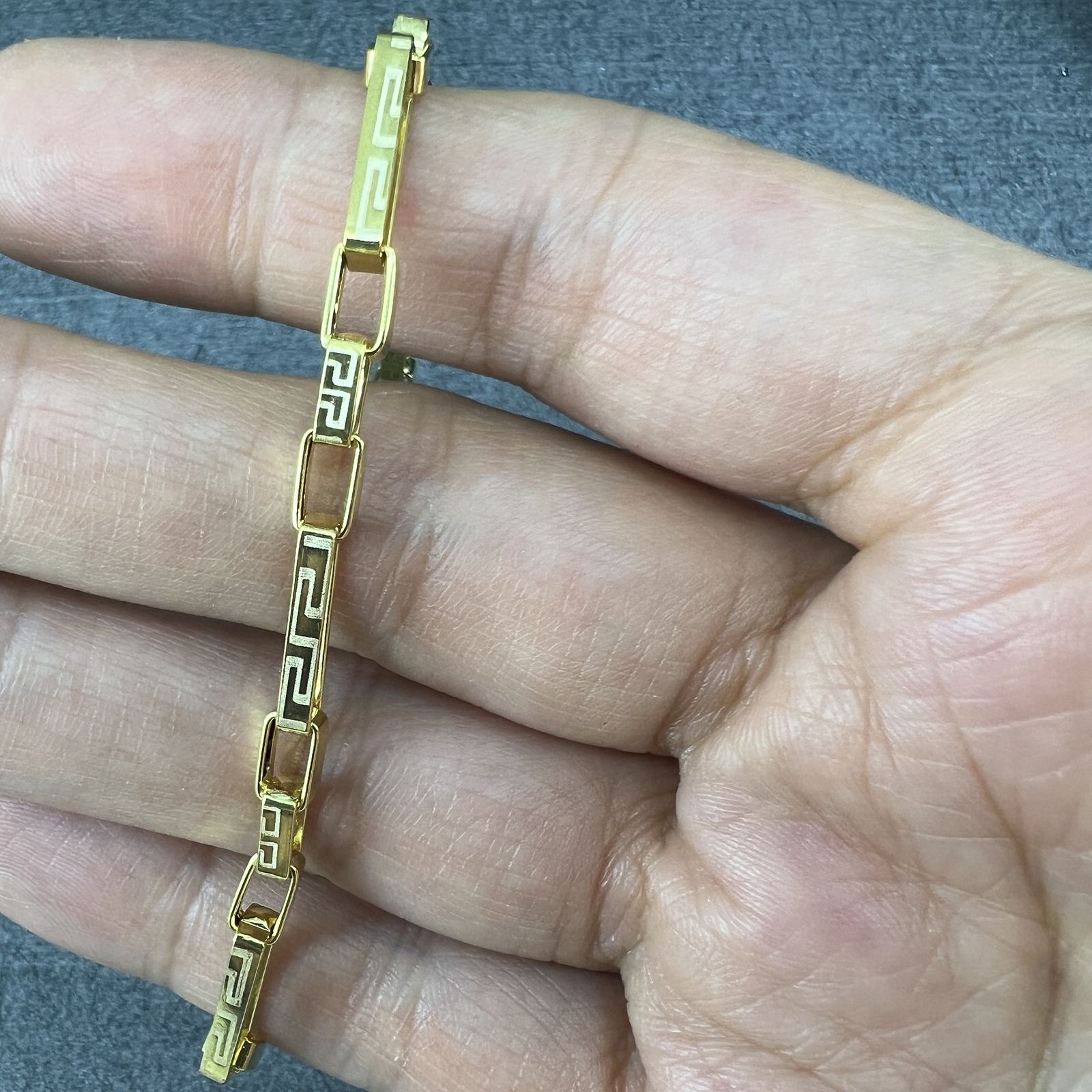 دستبند طلا 18 عیار مردانه دوست خوب مدل dk068 -  - 4