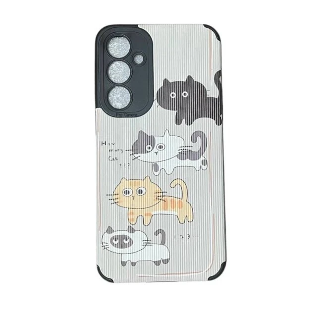 کاور مدل کبریتی طرح ۴ گربه کد Cat50 مناسب برای گوشی موبایل سامسونگ Galaxy S21 Fe