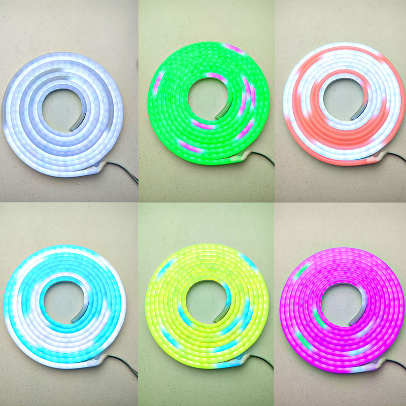 ریسه نئون فلکسی مدل IC-12V-RGB طول 3 متر