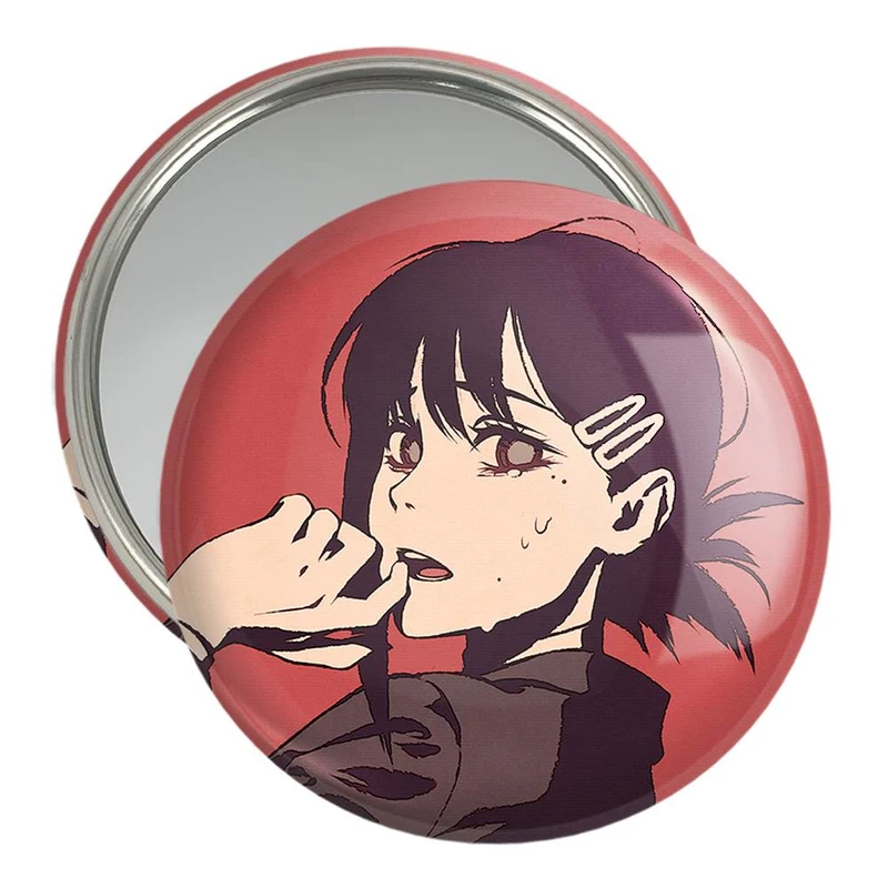 آینه جیبی خندالو مدل کوبنی انیمه مرد اره ای Chainsaw Man  کد 22360