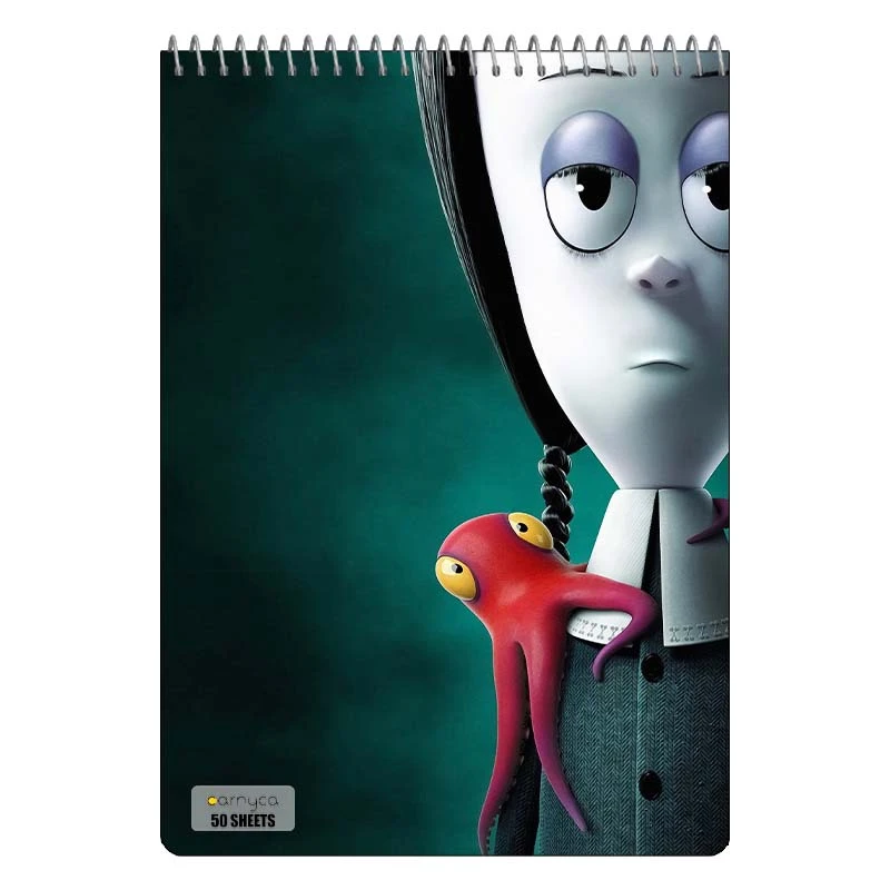 دفتر نقاشی 50 برگ سیمی کارنیکا طرح خانواده آدامز The Addams Family کد 45709