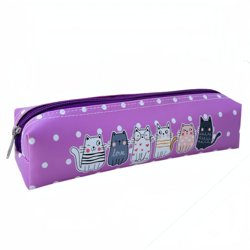 جامدادی مدل دانشجویی فانتزی طرح گربه خالدار کد love-1