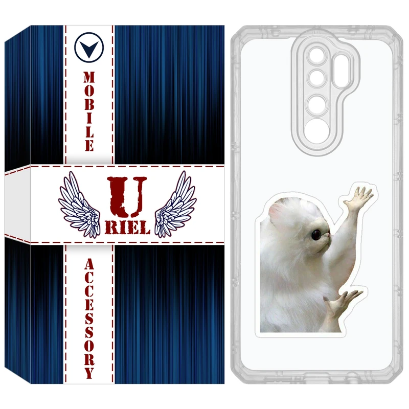 کاور یوریل مدل Clear کد 89 طرح میمون سفید مناسب برای گوشی موبایل شیائومی Redmi Note 8 Pro