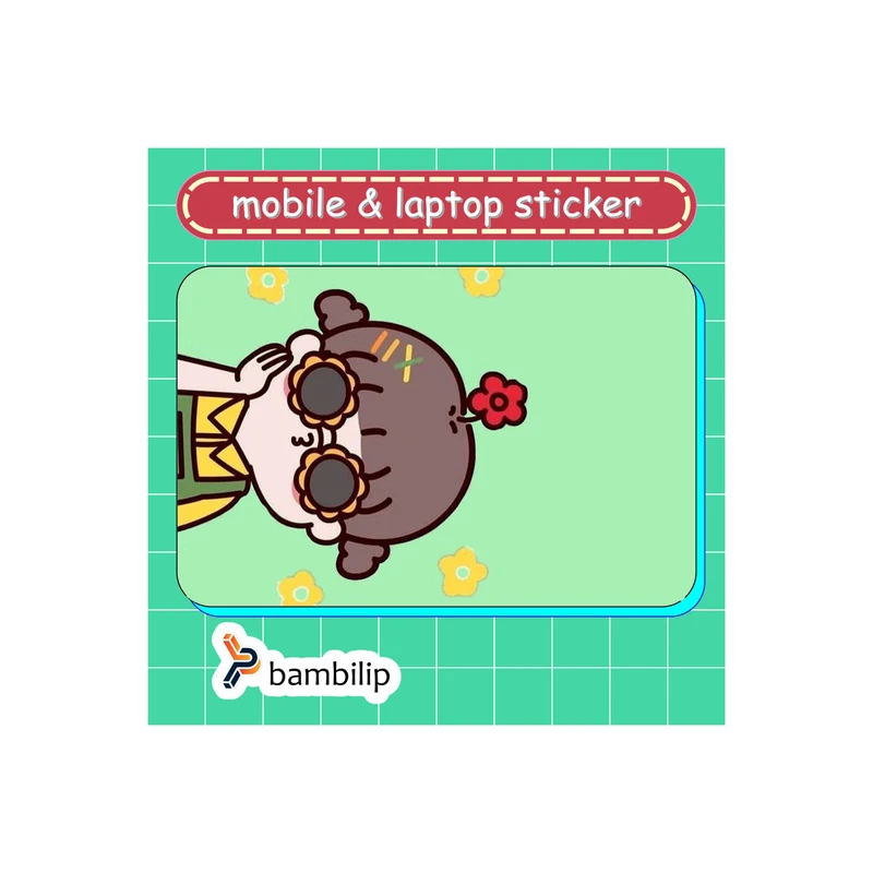 استیکر بامبیلیپ مدل کارت عابر طرح دختر با عینک آفتابگردان کد 6727191