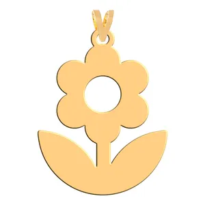 آویز گردنبند طلا 18 عیار زنانه فرشته مدل گل WNL-000260