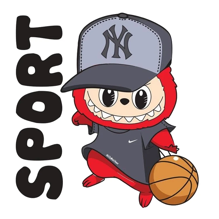 استیکر پارچه و لباس پاد آفرین مدل عروسک لبوبو Labubu کد S1123