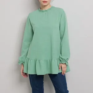 بلوز زنانه مدل آراسته رنگ سبز 