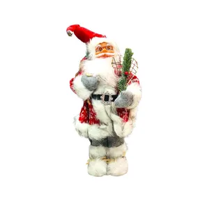 عروسک مدل بابانوئل و قلب چوبی ارتفاع 30 سانتی متر 