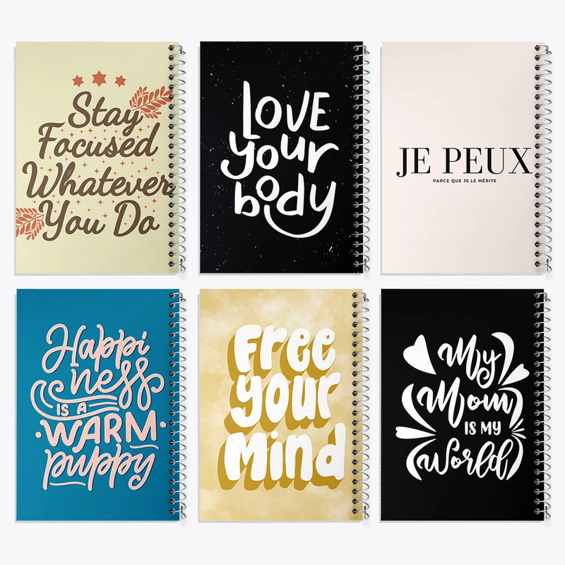 دفتر نقاشی 50 برگ خندالو طرح انگیزشی کد 836 مجموعه 6 عددی