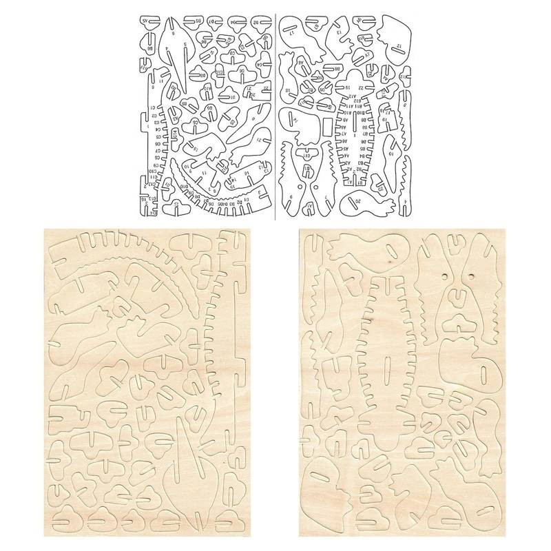 ساختنی 70 تکه مدل کروکودیل چوبی کد BOBO230