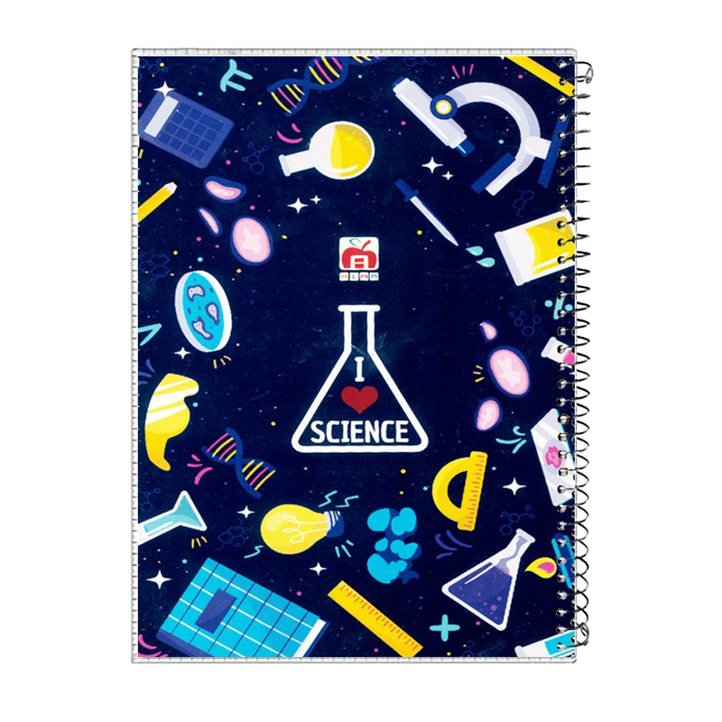 دفتر مشق 100 برگ آلما مدل کلاسیک طرح SCIENCE کد 7112