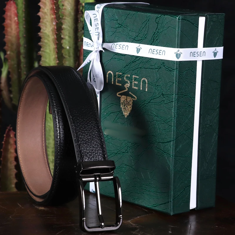 عکس شماره 2 : کمربند مردانه چرم طبیعی نسن مدل k3