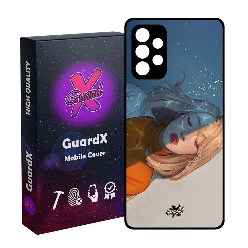کاور گارد ایکس طرح Girl مدل Glass10013 مناسب برای گوشی موبایل سامسونگ Galaxy A32 4G