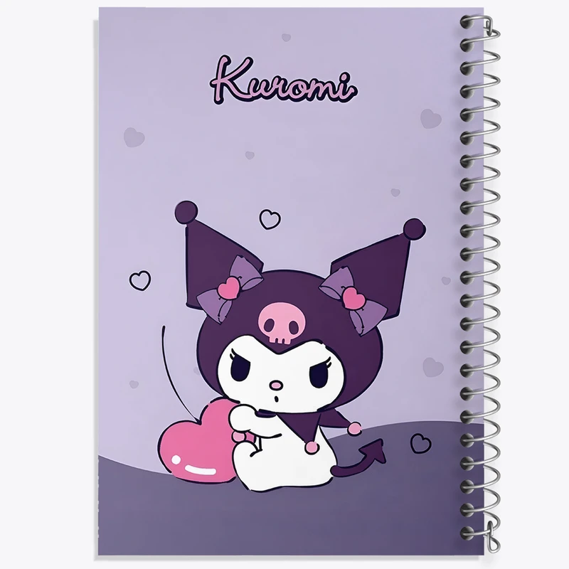 دفتر ژورنال نویسی 50 برگ خندالو مدل نقطه ای طرح کرومی (Kuromi) کد N4215