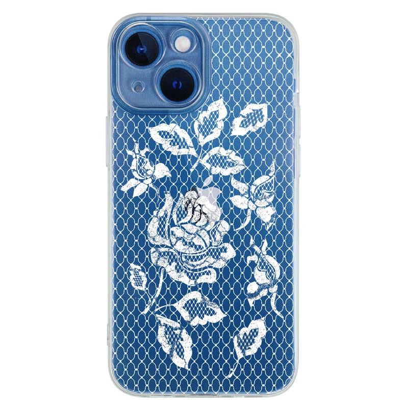 کاور مگافون طرح گل مدل C43-W مناسب برای گوشی موبایل اپل Iphone 13 mini