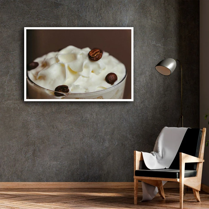 تابلو نوری بکلیت طرح آیس کافی مدل W-D2096 فریم سفید