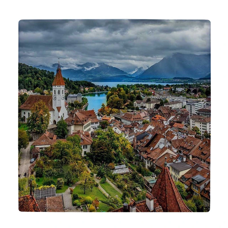 زیر لیوانی  طرح شهر اروپایی کد    6096673_5191