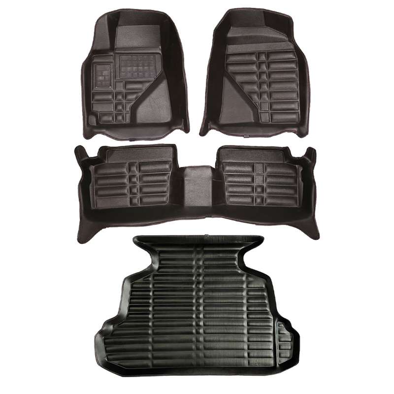 کفپوش پنج بعدی خودرو مدل LS مناسب برای لیفان 620 به همراه کفپوش صندوق