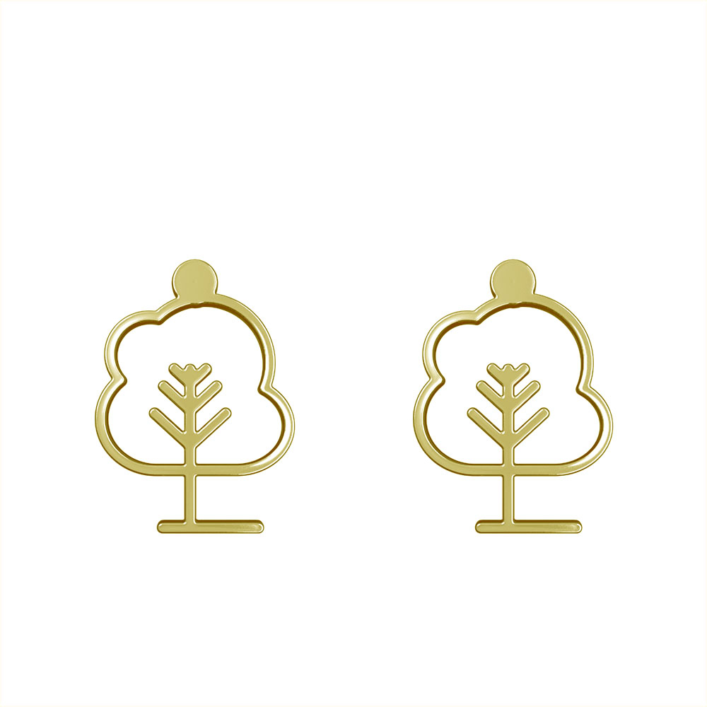 گوشواره طلا 18 عیار زنانه مدوپد مدل درخت کد GA1-15804