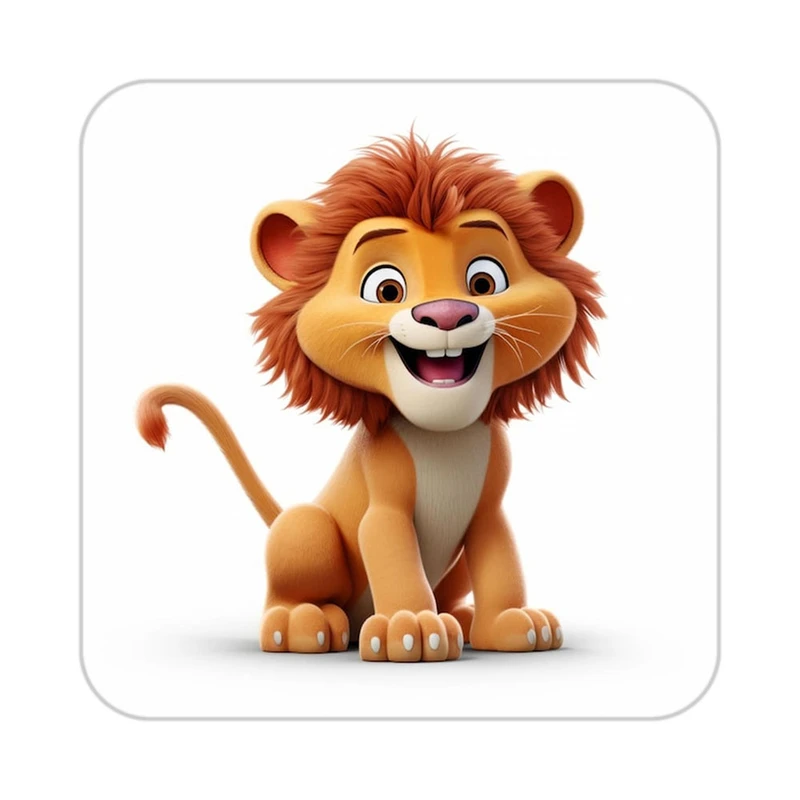 زیر لیوانی کاکتی طرح شیر مدل mp23195