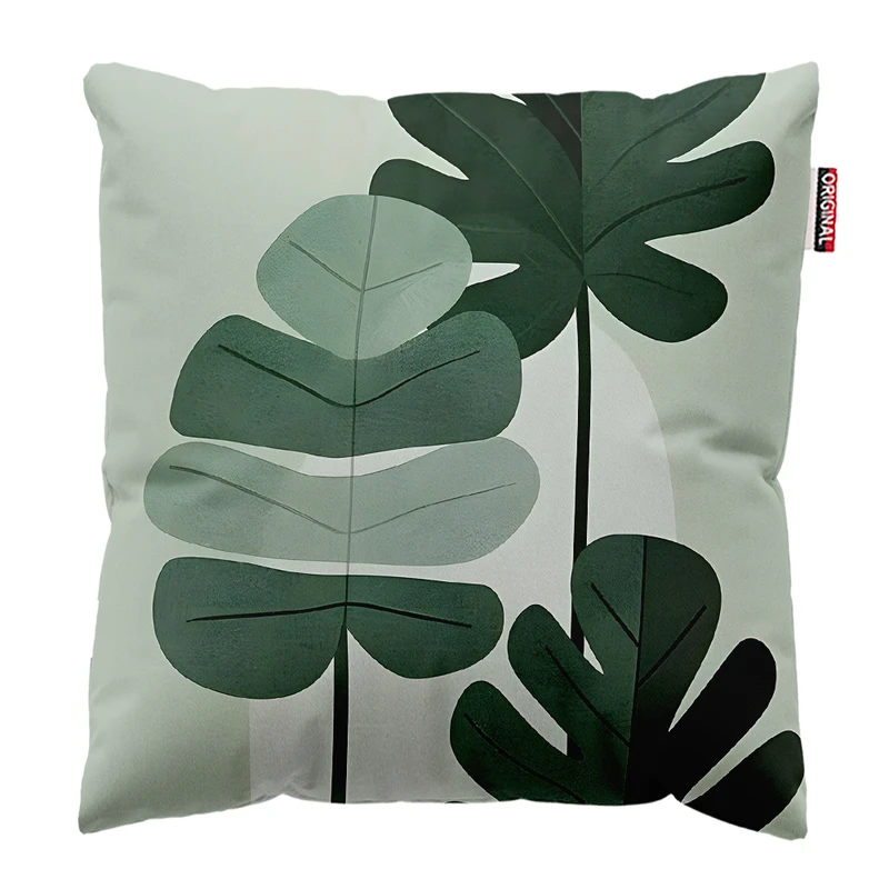 کوسن پاد آفرین مدل مینیمال طرح گل و برگ کد PK303470 سایز 30*30 سانتی متر