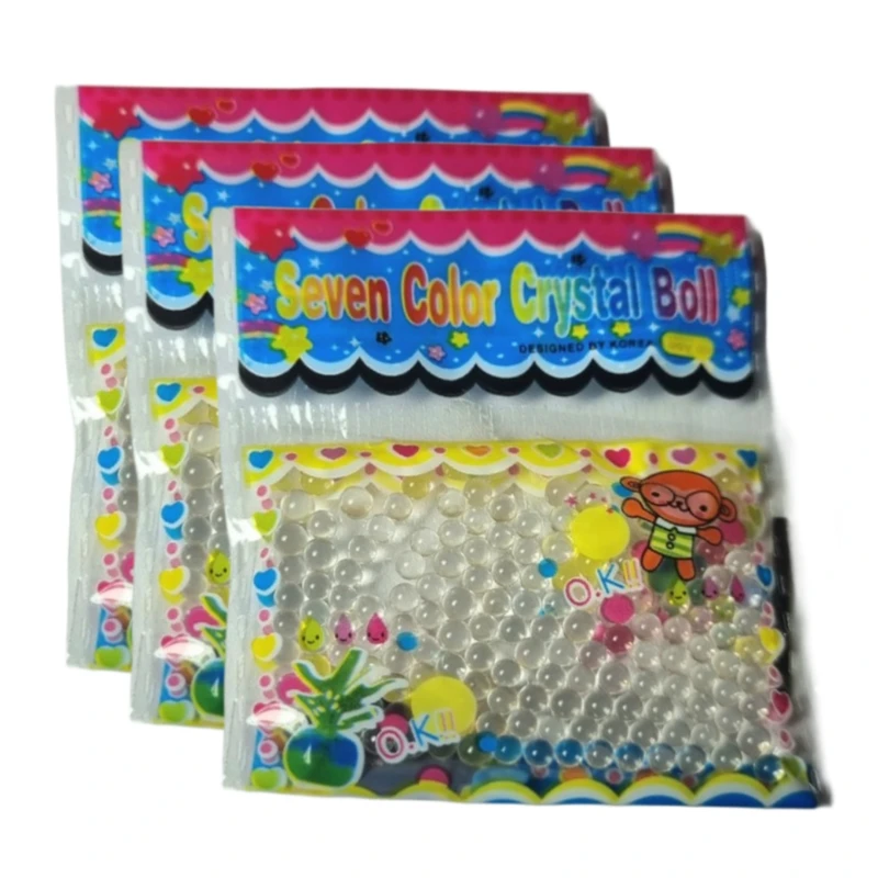 خاک ژله ای مدل  کریستالی شفاف وزن 3 گرم بسته 3 عددی