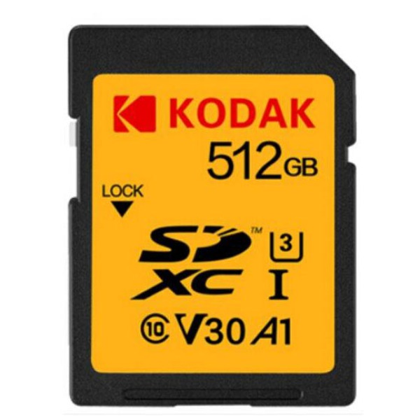 کارت حافظه SDXC کداک مدل V30 کلاس 10 استاندارد UHS-I U3 سرعت 100mbps ظرفیت 512 گیگابایت