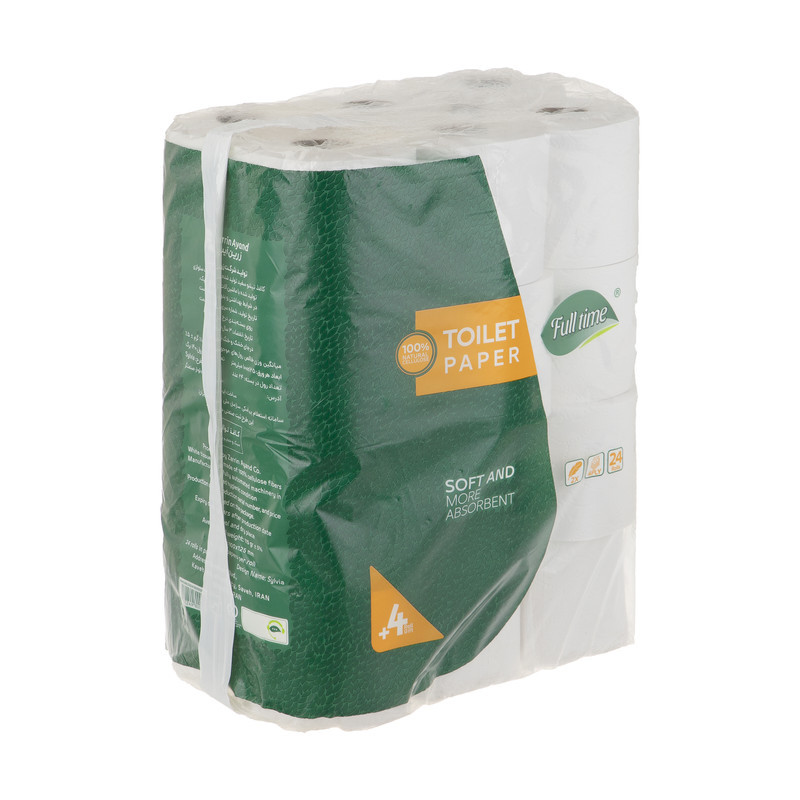 دستمال توالت فول تایم مدل اقتصادی دو بسته 24 عددی