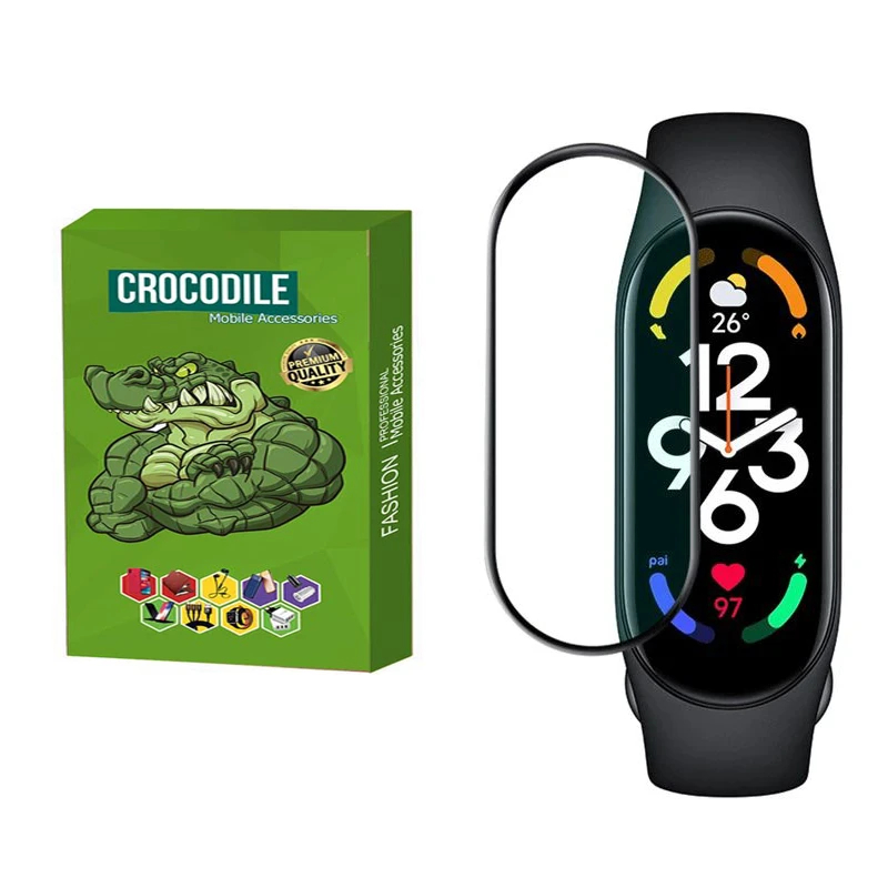 محافظ صفحه نمایش کروکودیل مدل PMMA مناسب برای ساعت هوشمند شیائومی Mi Band 7 / Mi Band 8