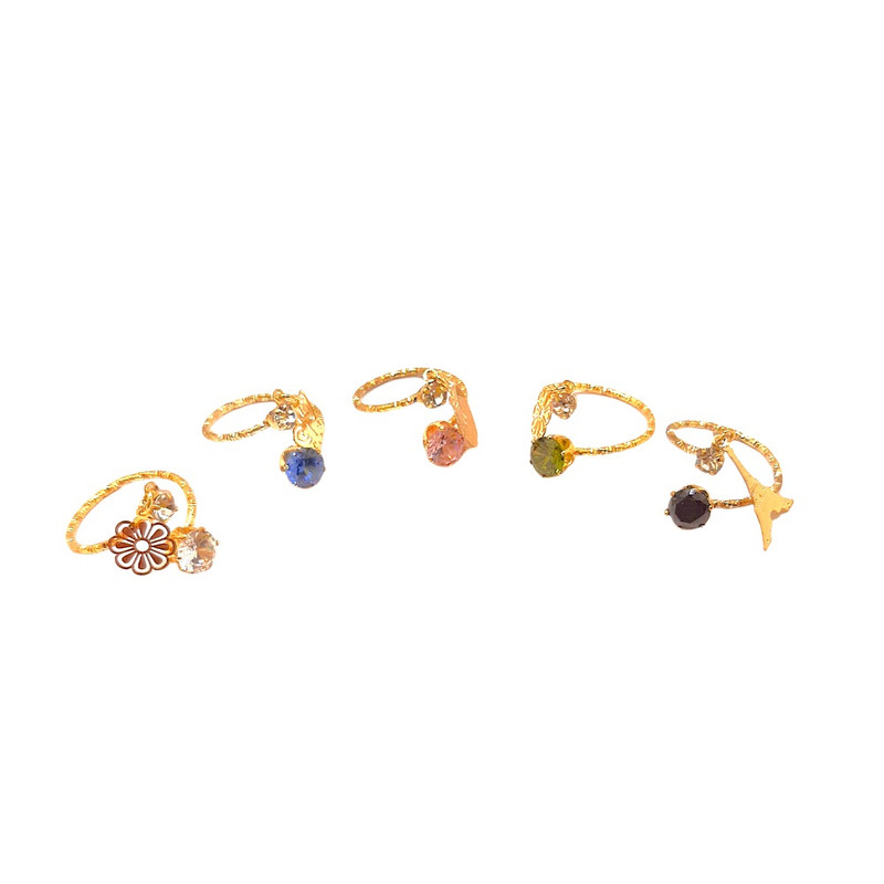 انگشتر دخترانه مدل ALmas مجموعه 5 عددی انگشتر دخترانه مدل ALmas مجموعه 5 عددی