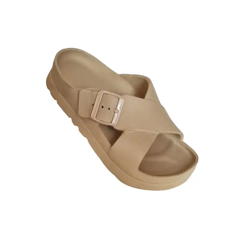 دمپایی زنانه پایون مدل شالی طرح تک سگک ضربدری کد 77-BE